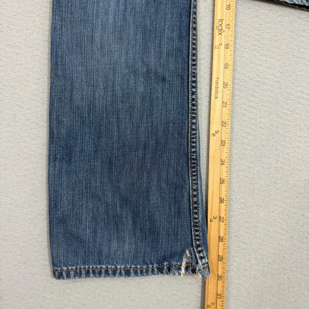 Levis 527 Slim Bootcut Jeans Men's 30x30 Blue Denim Y2K Western Rodeo Distressed